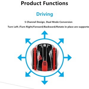  ماشین کنترلی تانک دوزیست آب و خاک قرمز Amphibious Car Waterproof Remote Control 1:16 -اسباب بازی